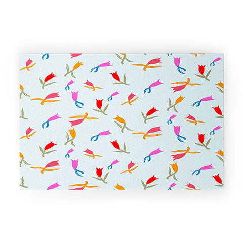 Maritza Lisa Wild Grace Abstract Florals Welcome Mat