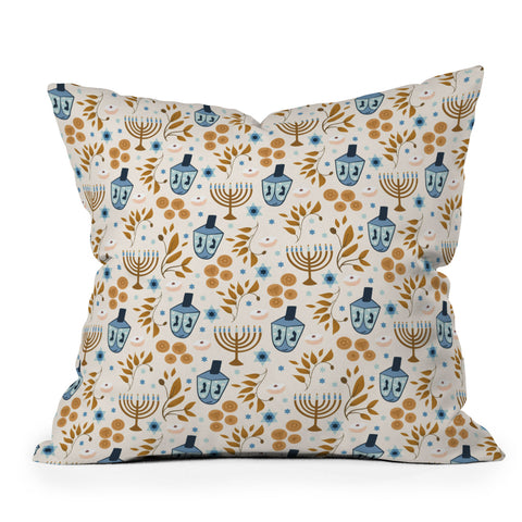 Marni All Thinks Hanukkah Large Outdoor Throw Pillow