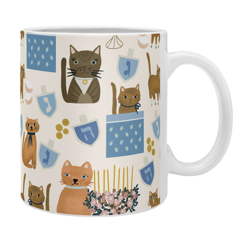 Marni Cream Hanukkah Cats Coffee Mug