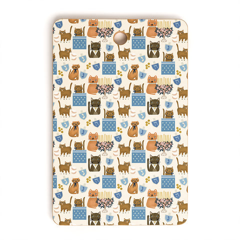 Marni Cream Hanukkah Cats Cutting Board Rectangle