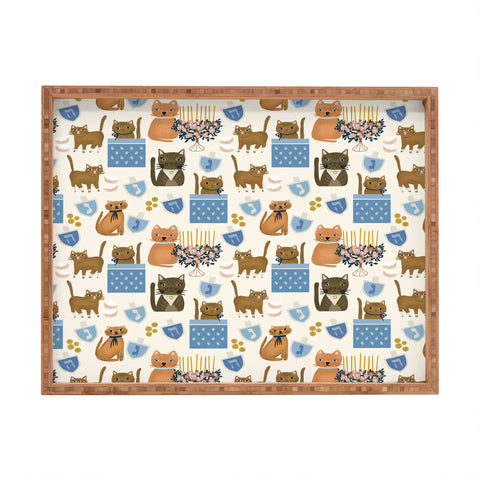 Marni Cream Hanukkah Cats Rectangular Tray