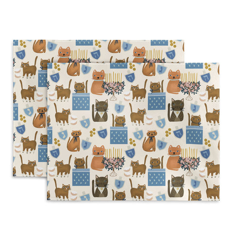 Marni Cream Hanukkah Cats Placemat