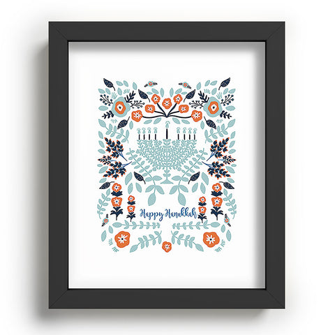 Marni Floral Hanukkah Menorah Recessed Framing Rectangle