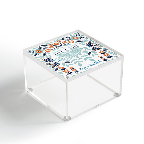 Marni Floral Hanukkah Menorah Acrylic Box