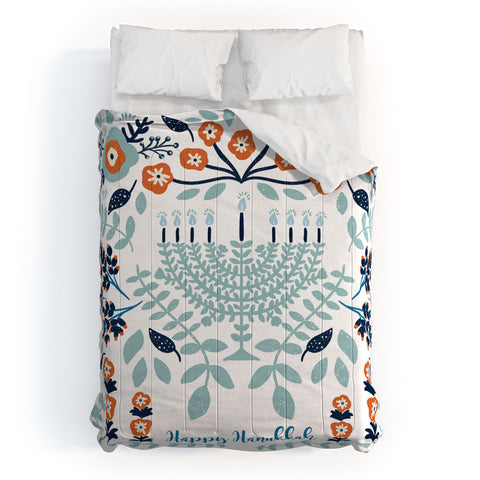 Marni Floral Hanukkah Menorah Comforter
