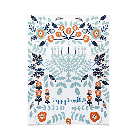 Marni Floral Hanukkah Menorah Poster