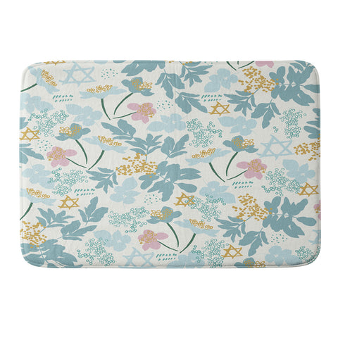 Marni Floral Star of David Memory Foam Bath Mat