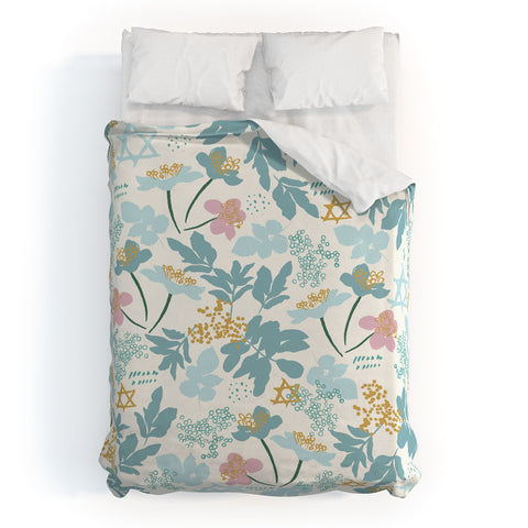 Marni Floral Star of David Duvet Cover