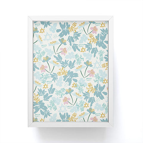Marni Floral Star of David Framed Mini Art Print