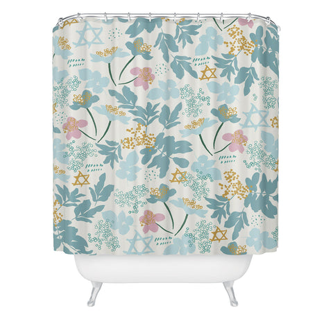 Marni Floral Star of David Shower Curtain
