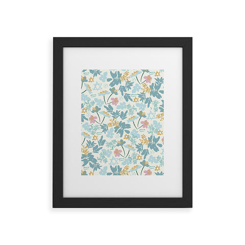 Marni Floral Star of David Framed Art Print