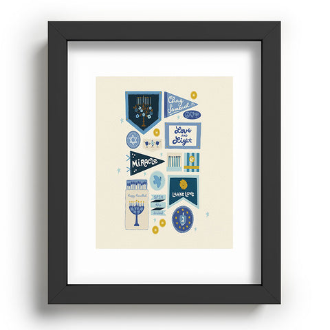 Marni Hanukkah Banners Signs and Pennants Recessed Framing Rectangle