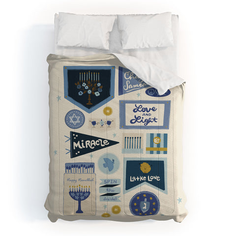 Marni Hanukkah Banners Signs and Pennants Comforter
