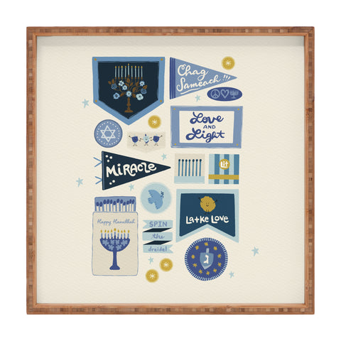 Marni Hanukkah Banners Signs and Pennants Square Tray