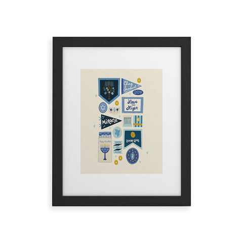 Marni Hanukkah Banners Signs and Pennants Framed Art Print