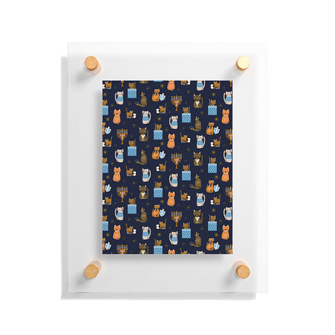 Marni Hanukkah Cats Floating Acrylic Print