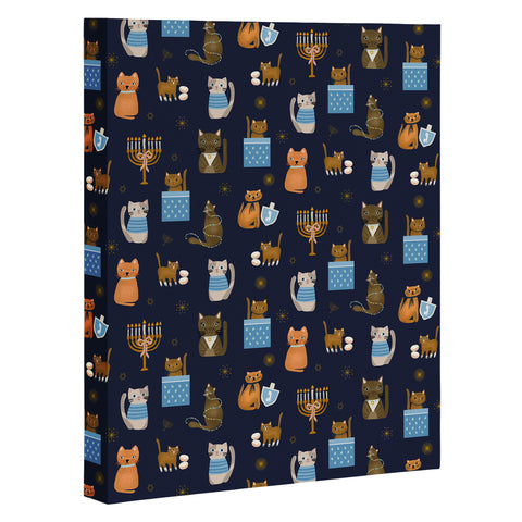 Marni Hanukkah Cats Art Canvas
