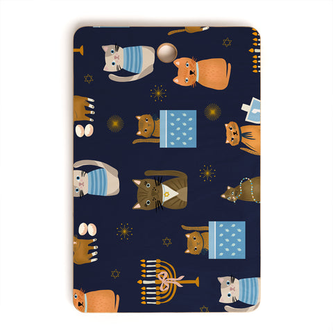 Marni Hanukkah Cats Cutting Board Rectangle