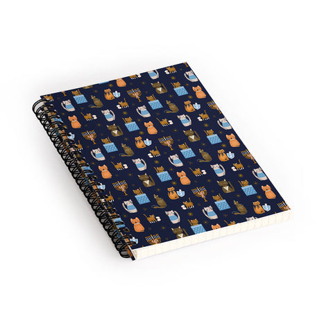 Marni Hanukkah Cats Spiral Notebook