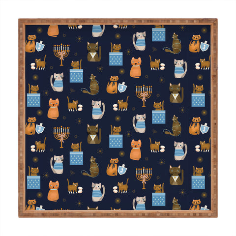 Marni Hanukkah Cats Square Tray
