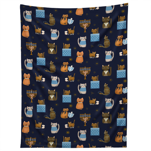Marni Hanukkah Cats Tapestry