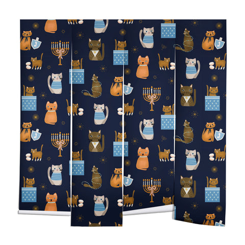 Marni Hanukkah Cats Wall Mural