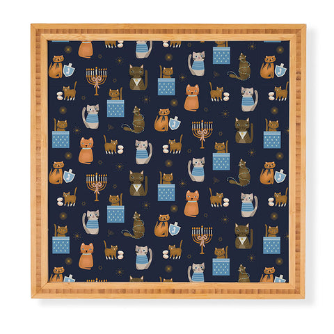 Marni Hanukkah Cats Framed Wall Art