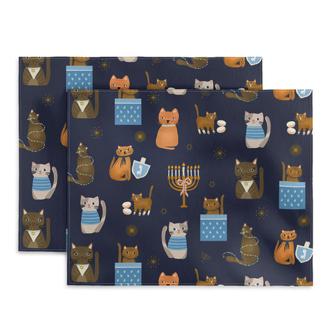 Marni Hanukkah Cats Placemat