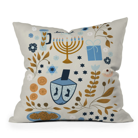 Marni Hanukkah Nights Outdoor Throw Pillow