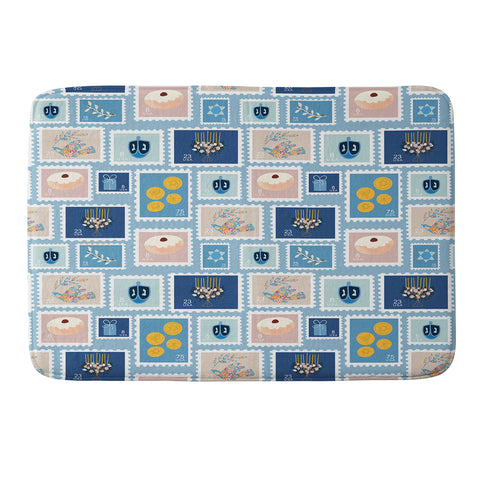 Marni Hanukkah Stamps Memory Foam Bath Mat