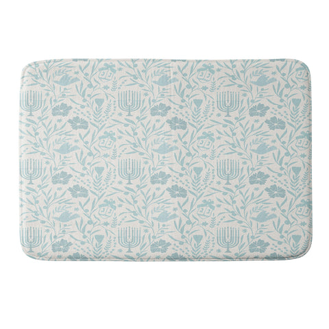 Marni Hanukkah Toile Memory Foam Bath Mat