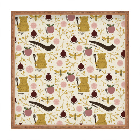 Marni Honey Bear Bee Shofar Pomegranate Apple Square Tray