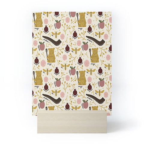 Marni Honey Bear Bee Shofar Pomegranate Apple Mini Art Print