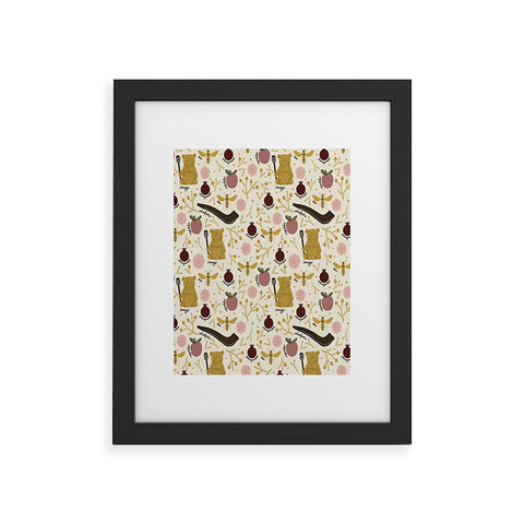 Marni Honey Bear Bee Shofar Pomegranate Apple Framed Art Print