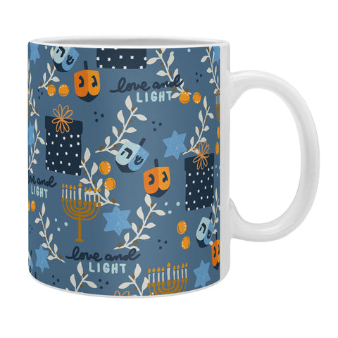 Marni Love and Light Blue Hanukkah Coffee Mug