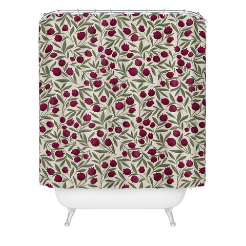 Marni Modern Pomegranate for Rosh Hashanah Shower Curtain