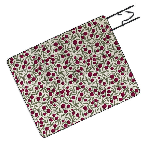 Marni Modern Pomegranate for Rosh Hashanah Picnic Blanket