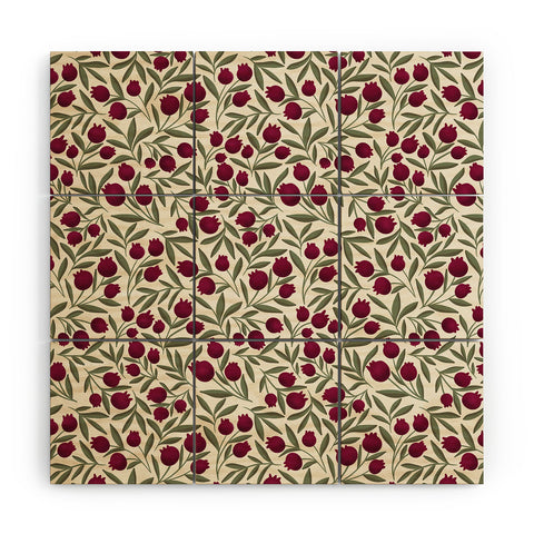 Marni Modern Pomegranate for Rosh Hashanah Wood Wall Mural