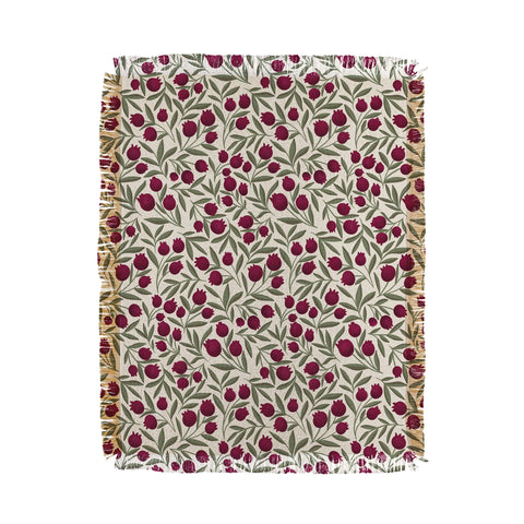 Marni Modern Pomegranate for Rosh Hashanah Throw Blanket