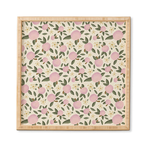 Marni Pink Textured Apples for Rosh Hashanah Framed Wall Art