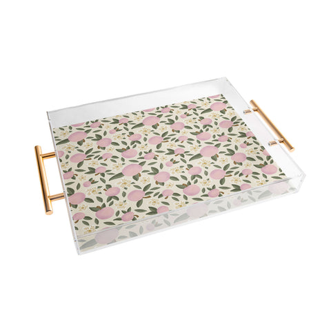 Marni Pink Textured Apples for Rosh Hashanah Acrylic Tray
