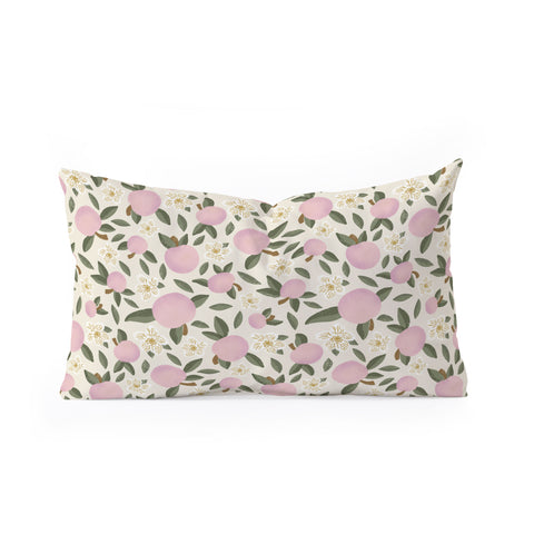 Marni Pink Textured Apples for Rosh Hashanah Oblong Throw Pillow
