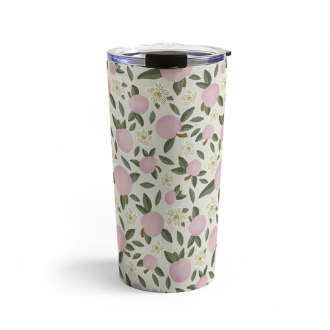 Marni Pink Textured Apples for Rosh Hashanah Travel Mug
