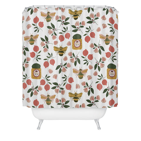 Marni Rosh Hashashanah Honey Bees Shower Curtain