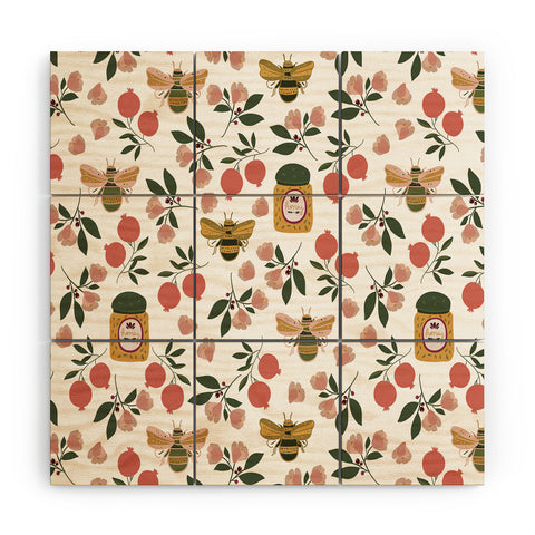 Marni Rosh Hashashanah Honey Bees Wood Wall Mural