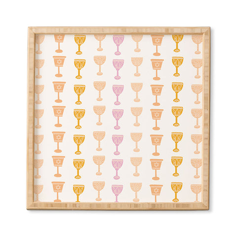 Marni Wine Cups for Passover Pastel Framed Wall Art