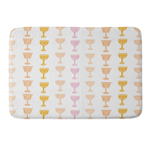 Marni Wine Cups for Passover Pastel Memory Foam Bath Mat