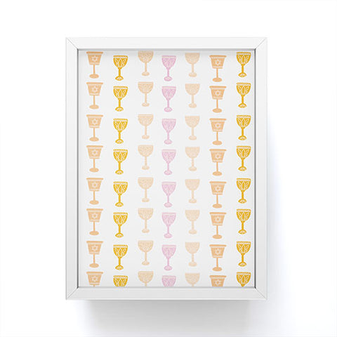 Marni Wine Cups for Passover Pastel Framed Mini Art Print