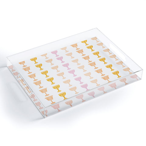 Marni Wine Cups for Passover Pastel Acrylic Tray
