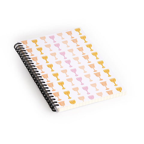 Marni Wine Cups for Passover Pastel Spiral Notebook